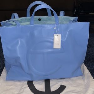 Telfar large shopping bag - cerulean